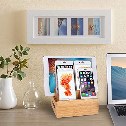 XPhonew Bamboo Wood Desktop Multi-device Cords Organizer Stand and Charging Station Charger Dock Cradle Holder for iPhone 14 13 12 11 Pro Max XS iPad Mini 4 5 Samsung OnePlus LG Smartphones and Tablet 7 XPhonew Bamboo Wood Desktop Multi-device Cords Organizer Stand and Charging Station Charger Dock Cradle Holder for iPhone 14 13 12 11 Pro Max XS iPad Mini 4 5 Samsung OnePlus LG Smartphones and Tablet - Image 7