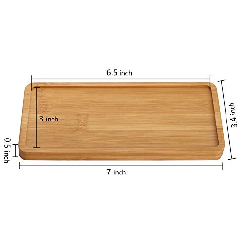 Yarlung 10 Pack Rectanglar Small Bamboo Saucers, 17.8x8.6 cm Plant Pot Drainage Trays for Succulent, Cactus, Bonsai Flower, Small Indoor Planters, Living Room, Balcony, Home Decor 2 Yarlung 10 Pack Rectanglar Small Bamboo Saucers, 17.8x8.6 cm Plant Pot Drainage Trays for Succulent, Cactus, Bonsai Flower, Small Indoor Planters, Living Room, Balcony, Home Decor - Image 2