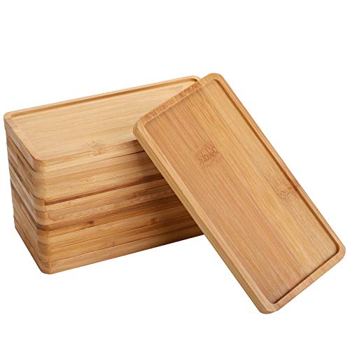 Yarlung 10 Pack Rectanglar Small Bamboo Saucers, 17.8x8.6 cm Plant Pot Drainage Trays for Succulent, Cactus, Bonsai Flower, Small Indoor Planters, Living Room, Balcony, Home Decor 3 Yarlung 10 Pack Rectanglar Small Bamboo Saucers, 17.8x8.6 cm Plant Pot Drainage Trays for Succulent, Cactus, Bonsai Flower, Small Indoor Planters, Living Room, Balcony, Home Decor - Image 3