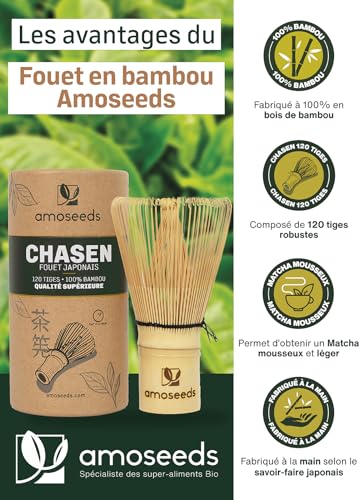 amOseeds Bamboo Matcha Whisk | Chasen 120 Stems, Handmade | Traditional Matcha Tea Accessory | Premium Quality 2 amOseeds Bamboo Matcha Whisk | Chasen 120 Stems, Handmade | Traditional Matcha Tea Accessory | Premium Quality - Image 2