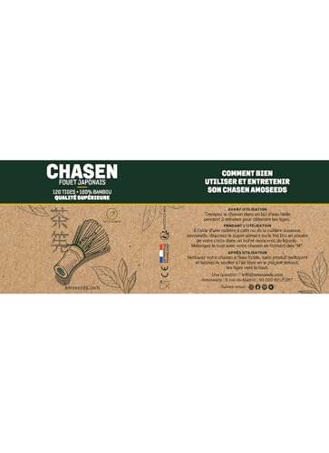 amOseeds Bamboo Matcha Whisk | Chasen 120 Stems, Handmade | Traditional Matcha Tea Accessory | Premium Quality 5 amOseeds Bamboo Matcha Whisk | Chasen 120 Stems, Handmade | Traditional Matcha Tea Accessory | Premium Quality - Image 5