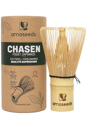 amOseeds Bamboo Matcha Whisk | Chasen 120 Stems, Handmade | Traditional Matcha Tea Accessory | Premium Quality 1 amOseeds Bamboo Matcha Whisk | Chasen 120 Stems, Handmade | Traditional Matcha Tea Accessory | Premium Quality