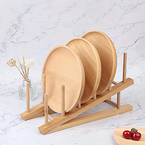 heedpeiur Bamboo Wooden Dish Rack, Dish Stand Drainers, Plate Rack For Cupboard,Lid Organiser, Pot Lid Holder, Dish Organizer,Kitchen Cabinet Organizer 3 heedpeiur Bamboo Wooden Dish Rack, Dish Stand Drainers, Plate Rack For Cupboard,Lid Organiser, Pot Lid Holder, Dish Organizer,Kitchen Cabinet Organizer - Image 3