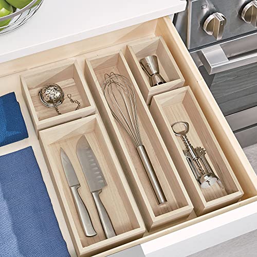 iDesign EcoWood Drawer Organiser, Paulownia Wood Kitchen Drawer Storage Insert, Kitchen Drawer Organiser for Cutlery and Utensils, Beige, 25.4x8.5x6.9cm 4 iDesign EcoWood Drawer Organiser, Paulownia Wood Kitchen Drawer Storage Insert, Kitchen Drawer Organiser for Cutlery and Utensils, Beige, 25.4x8.5x6.9cm - Image 4