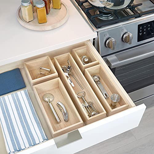 iDesign EcoWood Drawer Organiser, Paulownia Wood Kitchen Drawer Storage Insert, Kitchen Drawer Organiser for Cutlery and Utensils, Beige, 25.4x8.5x6.9cm 5 iDesign EcoWood Drawer Organiser, Paulownia Wood Kitchen Drawer Storage Insert, Kitchen Drawer Organiser for Cutlery and Utensils, Beige, 25.4x8.5x6.9cm - Image 5