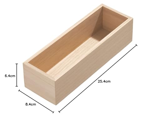 iDesign EcoWood Drawer Organiser, Paulownia Wood Kitchen Drawer Storage Insert, Kitchen Drawer Organiser for Cutlery and Utensils, Beige, 25.4x8.5x6.9cm 6 iDesign EcoWood Drawer Organiser, Paulownia Wood Kitchen Drawer Storage Insert, Kitchen Drawer Organiser for Cutlery and Utensils, Beige, 25.4x8.5x6.9cm - Image 6