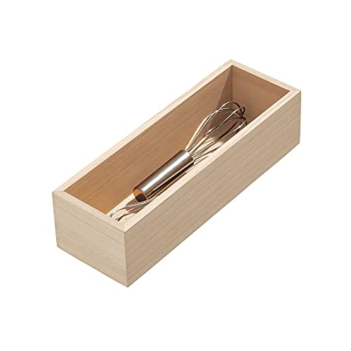 iDesign EcoWood Drawer Organiser, Paulownia Wood Kitchen Drawer Storage Insert, Kitchen Drawer Organiser for Cutlery and Utensils, Beige, 25.4x8.5x6.9cm 1 iDesign EcoWood Drawer Organiser, Paulownia Wood Kitchen Drawer Storage Insert, Kitchen Drawer Organiser for Cutlery and Utensils, Beige, 25.4x8.5x6.9cm