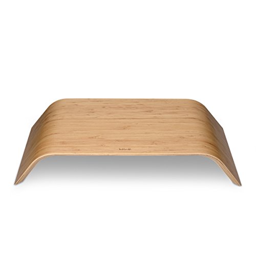 kalibri Computer Monitor Wood Stand - Universal Desk Monitor Holder - Desktop Dock Wooden Mount Display Riser for iMac PC TV Notebook Laptop - Bamboo 5 kalibri Computer Monitor Wood Stand - Universal Desk Monitor Holder - Desktop Dock Wooden Mount Display Riser for iMac PC TV Notebook Laptop - Bamboo - Image 5