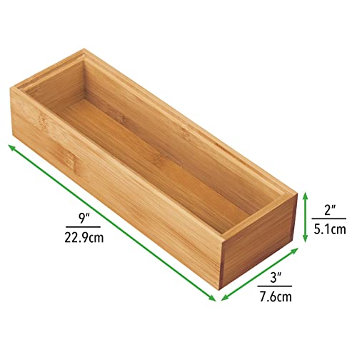 mDesign Set of 4 Storage Box for the Bathroom – Practical Bamboo Box for Bathroom Accessories – Wooden Box for Makeup, Razors, Lotions etc. – Natural 3 mDesign Set of 4 Storage Box for the Bathroom – Practical Bamboo Box for Bathroom Accessories – Wooden Box for Makeup, Razors, Lotions etc. – Natural - Image 3